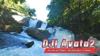 Dji Avata2  my riskiest fligh yet  Waterfalls Bilušića Buk Croatia  in 4K [upl. by Akenit]