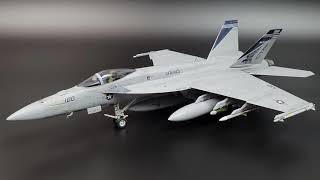 USN FA18E VFA143 Pukin Dogs Academy 172 Scale Model29 [upl. by Enoek]