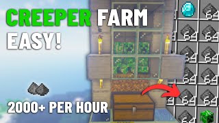 NEW Minecraft 121 CREEPER FARM Tutorial Java and Bedrock ‼️ [upl. by Starkey]