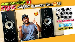 Free 3Way Speaker from Canada HH Scott 12quot Woofer Bass Three Way Speaker Review hifi youtube [upl. by Ane]