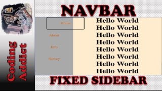 Navbar  Fixed Sidebar [upl. by Ameerak433]