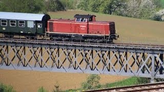 Diesellok BR V 100 212 auf der Sauschwänzlebahn Diesellok Frau Hundert [upl. by Dagley]