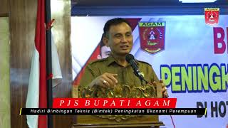 Pjs Bupati Agam Buka Bimtek Peningkatan Ekonomi Perempuan [upl. by Sokairyk348]