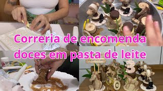 CORRERIA DE ENCOMENDA FIZ DOCES DIFERENTES E FICARAM LINDOSdoces Haras de cavalo  pasta de leite [upl. by Mindi903]