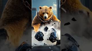 AIs Gigantic Bear Adventure 🐻💥 Epic Action aishorts bear giganticbear carsdestruction [upl. by Quackenbush]