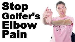 7 Best Golfers Elbow Pain Relief Treatments Medial Epicondylitis  Ask Doctor Jo [upl. by Gensler]