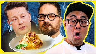 Italian Chef SCHOOLS Jamie Oliver on Pasta CARBONARA  Pro Chef Reacts [upl. by Columbyne]