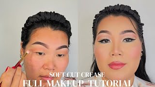 Easy Soft Cut crease Full Makeup Tutorial  Malina soe [upl. by Elleryt]