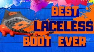 Review BEST LACELESS BOOTS EVER  Laceless Lotto Solista 100 Gravity FG  Adidas Killers [upl. by Ellenehs]