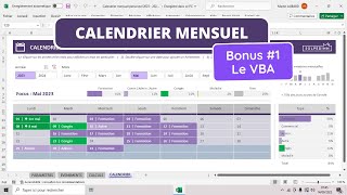 Créer un calendrier mensuel  Episode VBA  Tuto Excel [upl. by Airtina]