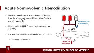 Acute Normovolemic Hemodilution by Dash Pierce MD Candidate Class of 2023 [upl. by Renrew]