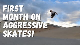 1st First Month Aggressive Inline Skating Progress one month rollerblading progression [upl. by Roselba]