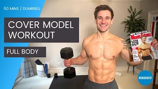 One Dumbbell Full Body Workout Mens Fitness Magazine Cover Model Workout to Build Muscle [upl. by Hayidan]