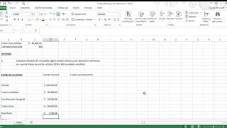 Costeo Directo y por Absorción Ejercicio [upl. by Elane419]