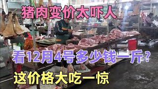 猪肉变价太吓人，看12月4日卖多少钱一斤？这价格大吃一惊 [upl. by Milurd]