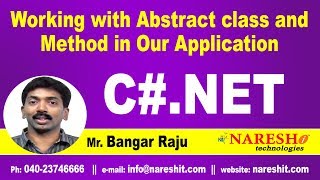 Working with Abstract class and method in Our Application  CNET Tutorial  Mr Bangar Raju [upl. by Mcmath653]