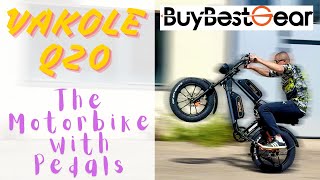 VAKOLE Q20  THE MOTORBIKE WITH PEDALS  FULL TEST UNLOCK FULL POWER TOP SPEED  4K [upl. by Aihsotan392]