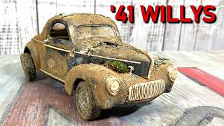 Restoration 1941 Willys Coupe Abandoned Classic Car [upl. by Stoffel]