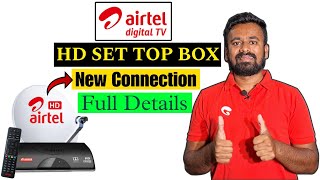 Airtel DTH HD Set Top Box New Connection Full Details  Price InstallationChannels Full Details [upl. by Leihcim843]