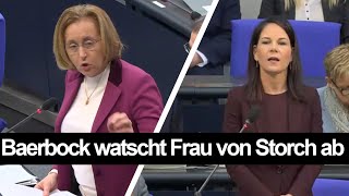 Frau von Storch kann nicht richtig lesen Baerbock watscht sie ab [upl. by Ahsinauq]