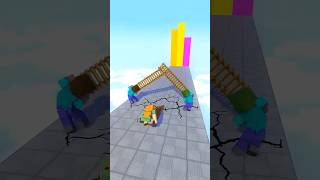 Ladder Run Alex VS Steve VS Zombie Funny Animation [upl. by Maleeny]