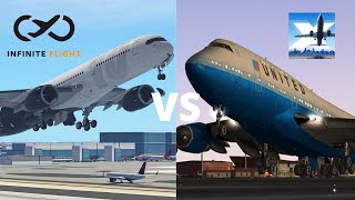 Infinite flight vs Xplane 10 best mobile flight sim [upl. by Glory]