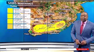 SA Weather Update  03 June 2024 [upl. by Anoyek]