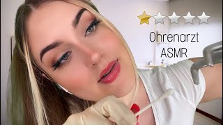 ASMR Deutsch Am schlechtesten bewerteter Ohrenarzt Ohrreinigung Ear Cleaning  OhrenArzt Roleplay⭐️ [upl. by Isayg]