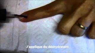 ongle en gel quotétape 1 préparation de longle découpe et pose dun chablonquot [upl. by Lahcim823]