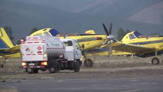 Air Tractor AT802 Taking off Landing from Angol Aerodrome [upl. by Ajiak]