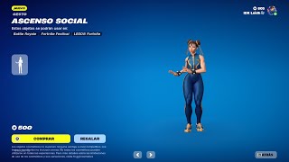 NUEVO BAILE ASCENSO SOCIAL NUEVA TIENDA FORTNITE HOY 250124  TIENDA DE FORTNITE 25 DE ENERO [upl. by Yssak]