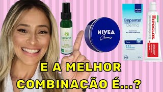 ROSA MOSQUETA com BEPANTOL HIPOGLOS ou NIVEA LATINHA Qual é a MELHOR COMBINAÇÃO para sua PELE [upl. by Chrissie]