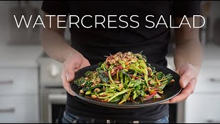 EASY Watercress  Kale Salad Recipe  QUICK vegetarian meal idea [upl. by Ammamaria]