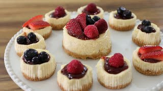 Mini Cheesecakes Recipe  How to Make Mini Cheesecakes [upl. by Akiaki810]