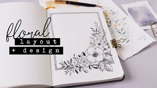 How to Layout and Design Floral Illustrations  Drawing Flowers [upl. by Sdlonyer]