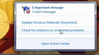 Windows 7  quotAction Centerquot Microsoft Corporation [upl. by Ayamahs]