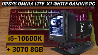 OPSYS Omnia LiteX1 White Gaming PC Review 2021  24 Monitor amp Gamer Accessories [upl. by Floyd22]