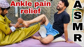 This guy is a machine  ASMR Strong chiropractic  ankle pain relief technique  asmr relax [upl. by Nosidda]