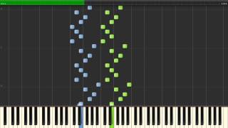 Hanon exercise 19 40 speed with fingering  Synthesia [upl. by Nyletak979]