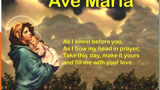 Ave Maria Gratia Plena English Lyrics [upl. by Anitnuahs767]