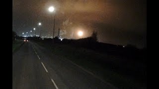 OIL REFINERY GAS FLARE DASHCAM [upl. by Jolyn425]