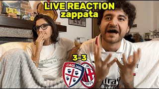 CAGLIARI 33 MILAN LIVE REACTION zappata [upl. by Rimidalg929]