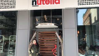 Come inside the Nutella Cafe  NYC [upl. by Hidie]