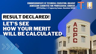 ACPC  How Merit will be calculated for BE  B TECH and DegreeDiploma Pharmacy [upl. by Hammer]