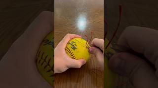 What’s inside of a softball softball baseball mlb whatsinside [upl. by Manuela]