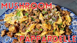 What I used to make on my first Dates  Pappardelle ai Funghi easy mushroom pasta recipe [upl. by Aioj818]