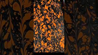 🖤🧡 marbling art fabric handmade satisfying speedpaint abstract painting originalart [upl. by Cesya]