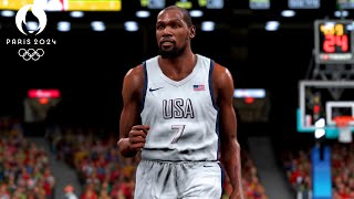 NBA 2K25 Olympics Mode  USA vs Germany Quarterfinals  Ultra Realistic Gameplay [upl. by Euqinoj]