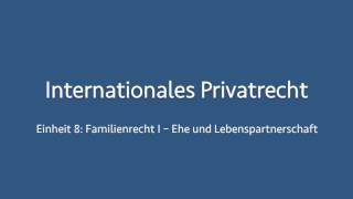 Internationales Privatrecht 08 [upl. by Katrina]