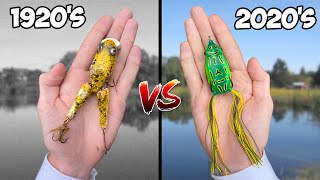 100 YEAR OLD FROG vs MODERN FROG Bass Fishing Challenge INSANE [upl. by Oiramal]